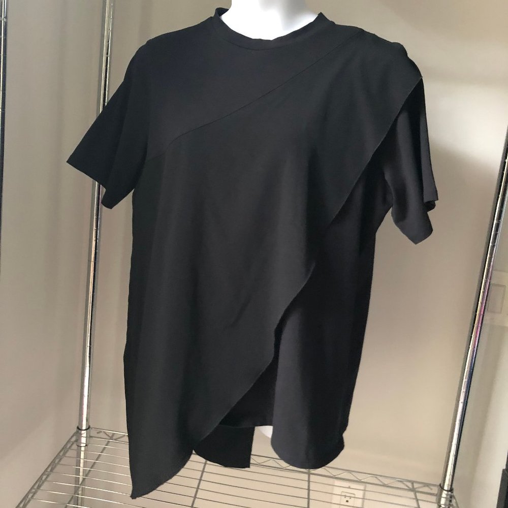 LOST INK 4x 3x black asymmetrical tshirt
